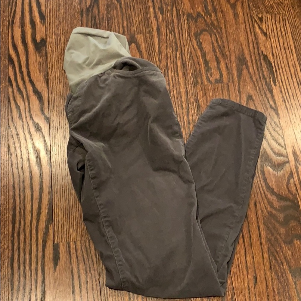 Maternity, A Pea in the Pod, Corduroy Grey Pants, Size Large